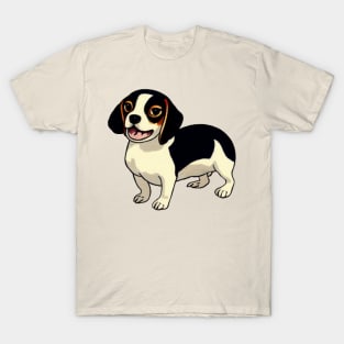 Cute Pocket Beagle Face with Chubby Look Funny Beagle Mom T-Shirt